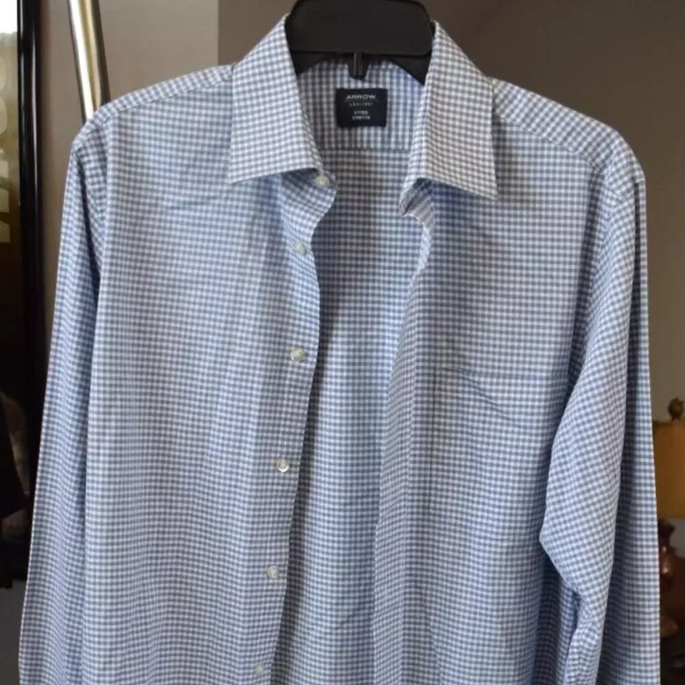 Arrow Fitted Stretch M15-15.5 - 32/33 - Cotton 67% Polyester 24% Elastane 4%